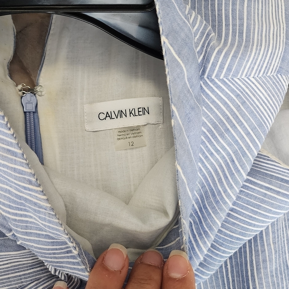 Calvin Klein Light Blue Striped Garment - Picture 3 of 4